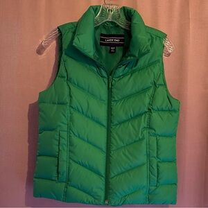 Lands' End Vibrant Green Quilted Vest